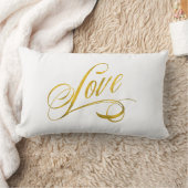 Love Quote Gold Faux Foil citeert Metallic Wedding Kussen (Deken)
