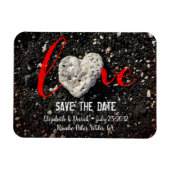 Love Quote Hawaii Beach Heart Foto Save the Date Magneet (Horizontaal)
