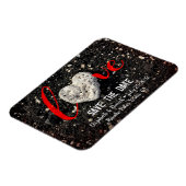 Love Quote Hawaii Beach Heart Foto Save the Date Magneet (Linkerzijde)