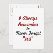 Love Quote - Ik herinner me altijd dat ik ons nooi Briefkaart (Voorkant / Achterkant)