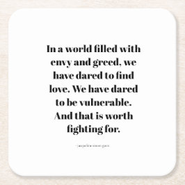 Love quote kartonnen onderzetters