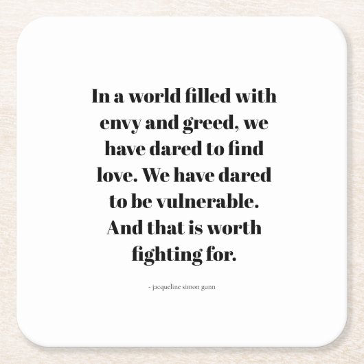 Love quote kartonnen onderzetters (Voorkant)