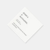 Love Quote Modern Black and White Wedding Servet (Hoek)