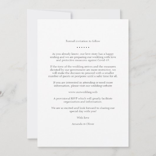 Love Quote Simple Elegant Modern 6 Photos Wedding (Achterkant)