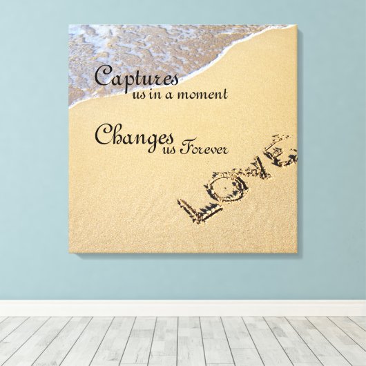 Love Quote Stretched Canvas Print (Insitu (Houten vloer))