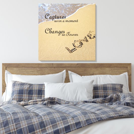 Love Quote Stretched Canvas Print (Insitu (Slaapkamer))