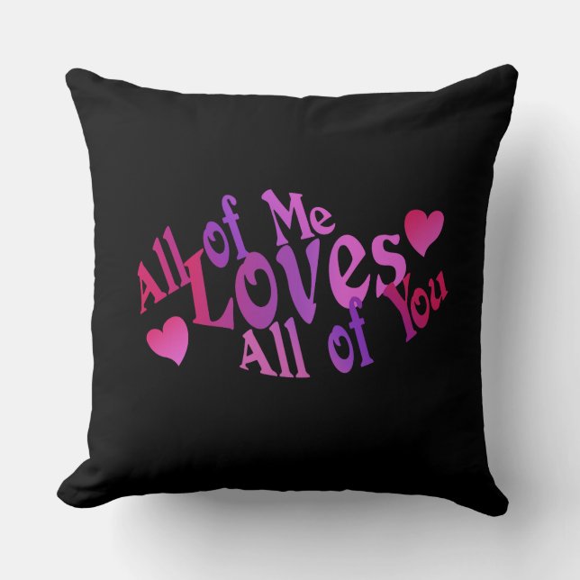 Love Quote Throw Pillow Valentine's Gift Kussen (Voorkant)