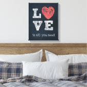 Love Quote Typography Canvas Afdruk (Insitu (Slaapkamer))