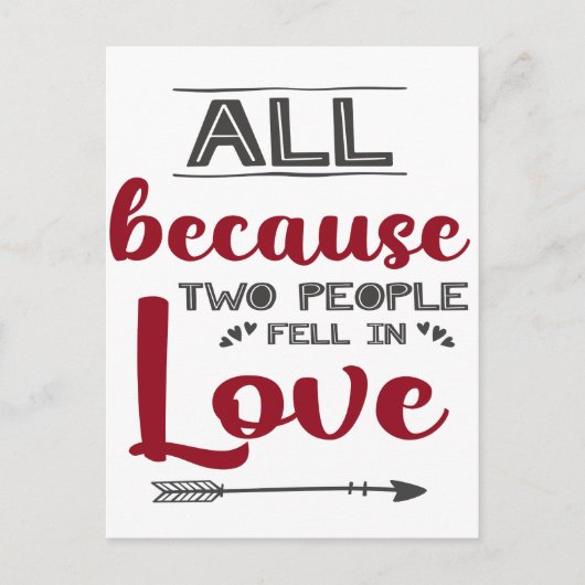 Love quote Valentijnsdag typografie Briefkaart (Voorkant)