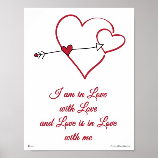 Love Quote van Rumi Poster (Voorkant)
