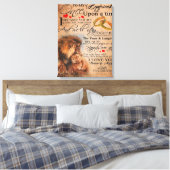 Love Quote voor Boyvriend, Boyvriend Birthday Gift Canvas Afdruk (Insitu (Slaapkamer))