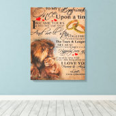 Love Quote voor Boyvriend, Boyvriend Birthday Gift Canvas Afdruk (Insitu (Houten vloer))