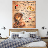 Love Quote voor Boyvriend, Boyvriend Birthday Gift Canvas Afdruk (Insitu (Slaapkamer))