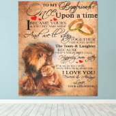 Love Quote voor Boyvriend, Boyvriend Birthday Gift Canvas Afdruk (Insitu (Houten vloer))
