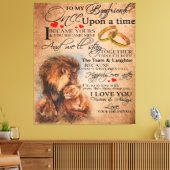 Love Quote voor Boyvriend, Boyvriend Birthday Gift Canvas Afdruk (Insitu (Woonkamer))