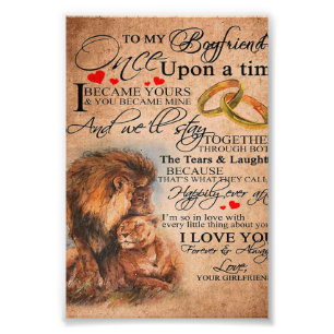 Love Quote voor Boyvriend, Boyvriend Birthday Gift Foto Afdruk