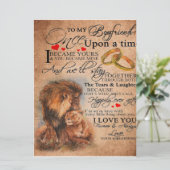 Love Quote voor Boyvriend, Boyvriend Birthday Gift Menu (Staand voorkant)