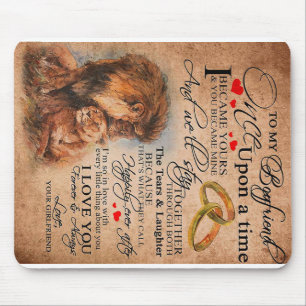 Love Quote voor Boyvriend, Boyvriend Birthday Gift Muismat