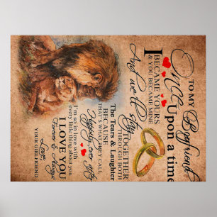 Love Quote voor Boyvriend, Boyvriend Birthday Gift Poster