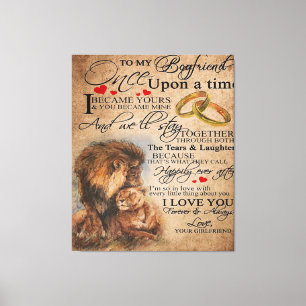 Love Quote voor Boyvriend   Cute Boyvriend Gift Canvas Afdruk