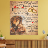 Love Quote voor Boyvriend | Cute Boyvriend Gift Canvas Afdruk (Insitu (Woonkamer))