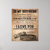 Love Quote voor Boyvriend | Cute Boyvriend Gift Canvas Afdruk (Voorkant)