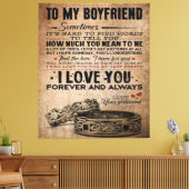 Love Quote voor Boyvriend | Cute Boyvriend Gift Canvas Afdruk (Insitu (Woonkamer))