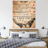 Love Quote voor Boyvriend | Cute Boyvriend Gift Canvas Afdruk (Insitu (Slaapkamer))