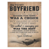 Love Quote voor Boyvriend | Cute Boyvriend Gift Tafelkleed (Voorkant)
