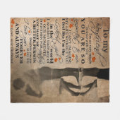 Love Quote voor Boyvriend | Funny gift voor hem Fleece Deken (Voorkant (Horizontaal))