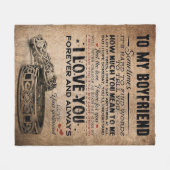 Love Quote voor Boyvriend | Funny Quotes Cadeau Fleece Deken (Voorkant (Horizontaal))