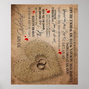 Love Quote voor Boyvriend   Funny Quotes Cadeau Poster