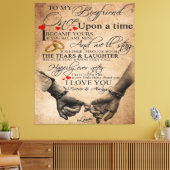 Love Quote voor Boyvriend | Gift voor echtgenoot,  Canvas Afdruk (Insitu (Woonkamer))