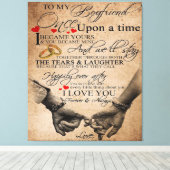 Love Quote voor Boyvriend | Gift voor echtgenoot,  Canvas Afdruk (Insitu (Houten vloer))