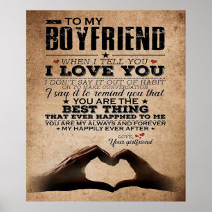 Love Quote voor Boyvriend   Gift voor echtgenoot,  Poster