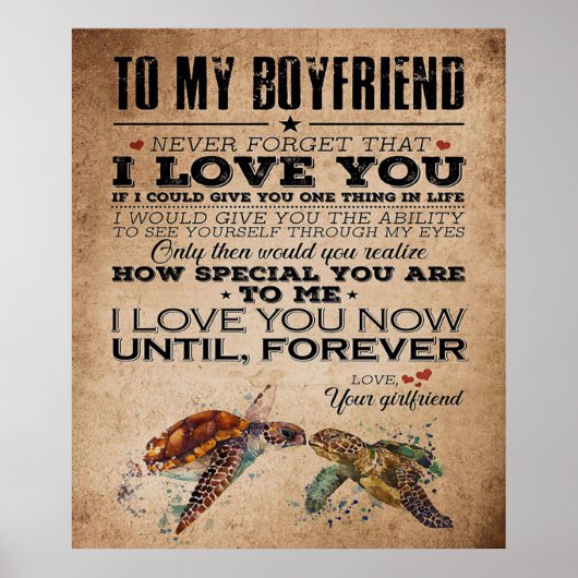 Love Quote voor Boyvriend | Het maken van paardeng Poster (Voorkant)
