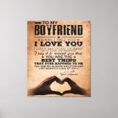Love Quote voor Boyvriend, Husband Love Birthday Canvas Afdruk (Voorkant)