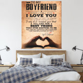 Love Quote voor Boyvriend, Husband Love Birthday Canvas Afdruk (Insitu (Slaapkamer))