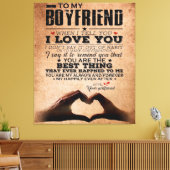 Love Quote voor Boyvriend, Husband Love Birthday Canvas Afdruk (Insitu (Woonkamer))