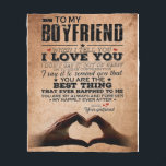 Love Quote voor Boyvriend, Husband Love Birthday Fleece Deken<br><div class="desc">Love Quote voor Boyvriend,  Husband Love Birthday</div>