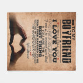 Love Quote voor Boyvriend, Husband Love Birthday Fleece Deken (Voorkant (Horizontaal))
