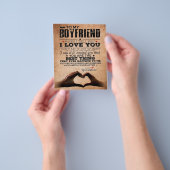 Love Quote voor Boyvriend, Husband Love Birthday Flyer (Hand)