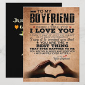 Love Quote voor Boyvriend, Husband Love Birthday Menu (Voorkant / Achterkant)
