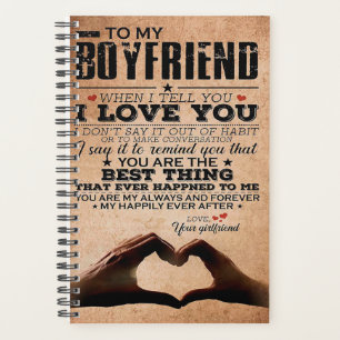 Love Quote voor Boyvriend, Husband Love Birthday Planner
