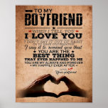 Love Quote voor Boyvriend, Husband Love Birthday Poster<br><div class="desc">Love Quote voor Boyvriend,  Husband Love Birthday</div>