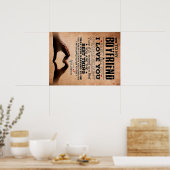 Love Quote voor Boyvriend, Husband Love Birthday Poster (Keuken)