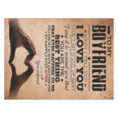 Love Quote voor Boyvriend, Husband Love Birthday Tafelkleed (Voorkant (Horizontaal))