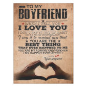 Love Quote voor Boyvriend, Husband Love Birthday Tafelkleed (Voorkant)