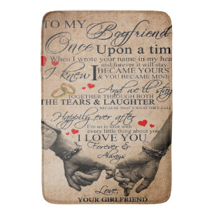 Love Quote voor Boyvriend Lovely Quottes Gift Badmat