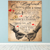 Love Quote voor Boyvriend | Lovely Quottes Gift Canvas Afdruk (Insitu (Houten vloer))